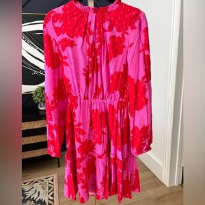 Sugarlips Pink Floral Long Sleeve Dress sz Small